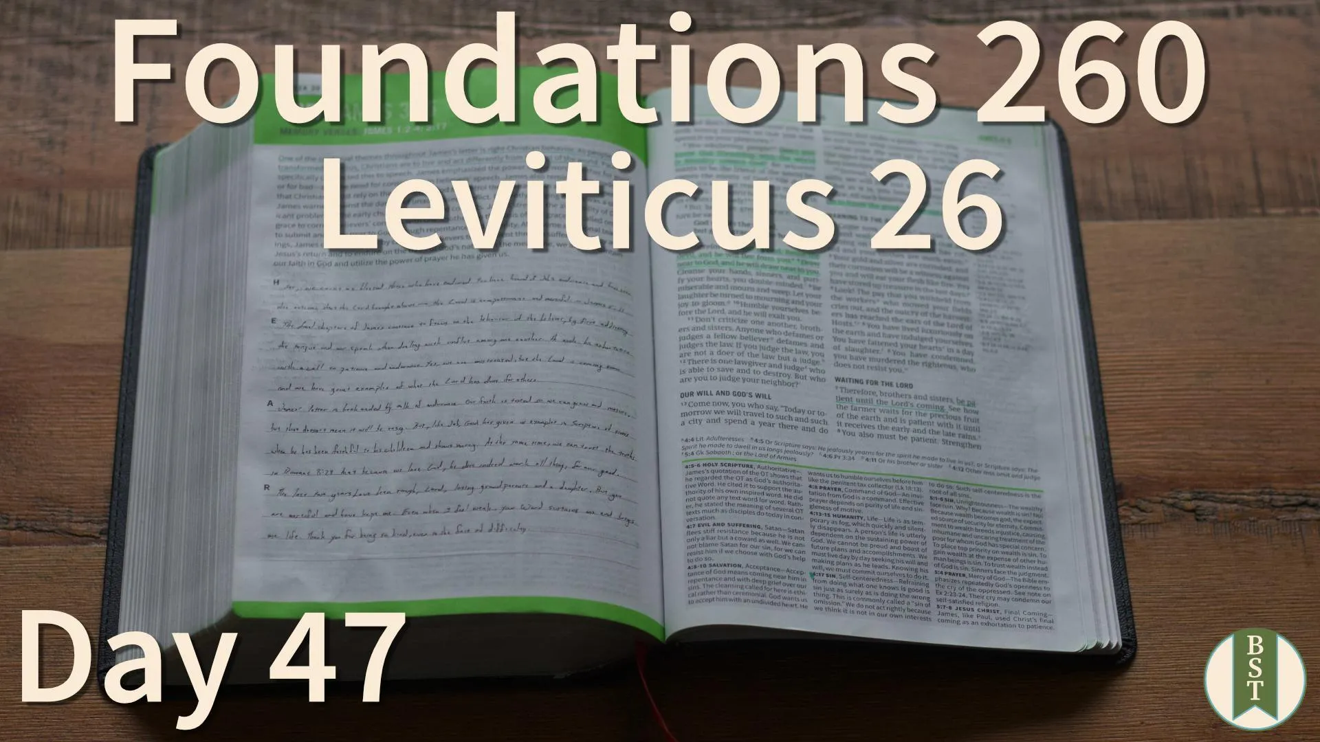 F260 Bible reading plan graphic for Day 47: Leviticus 26