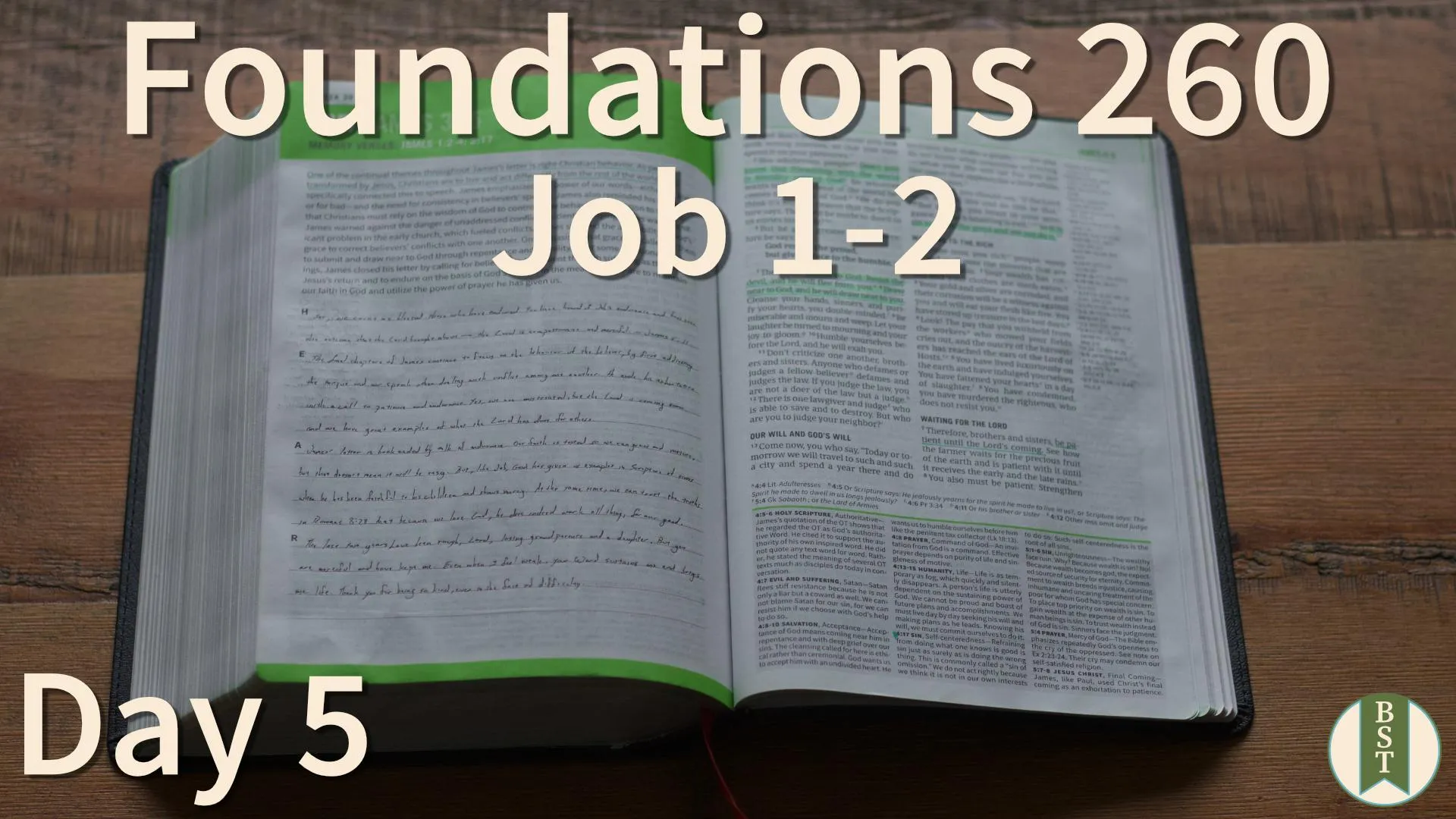 F260 Bible reading plan graphic for Day 5: Job 1-2