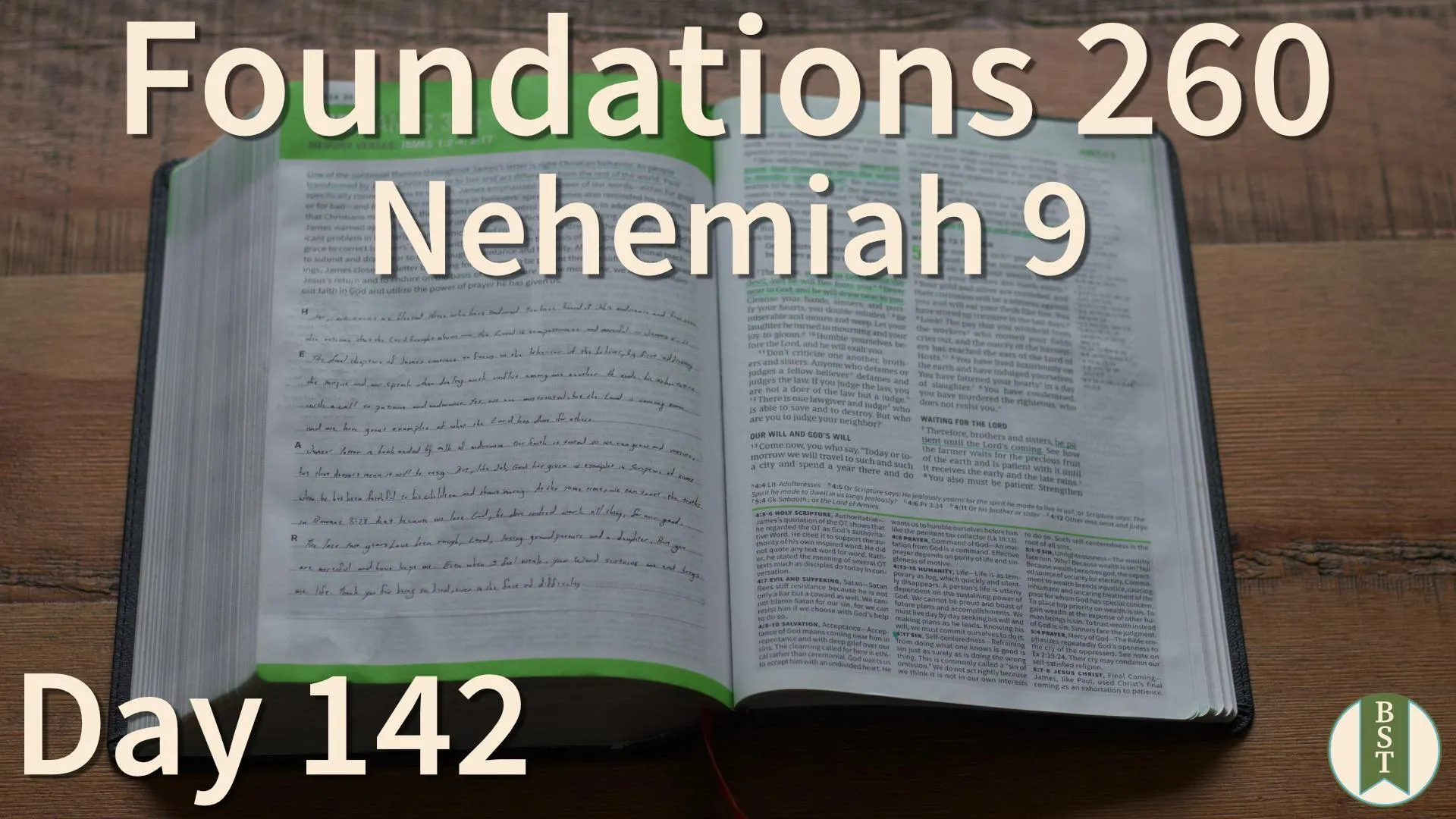 F260 Bible reading plan graphic for Day 142: Nehemiah 9