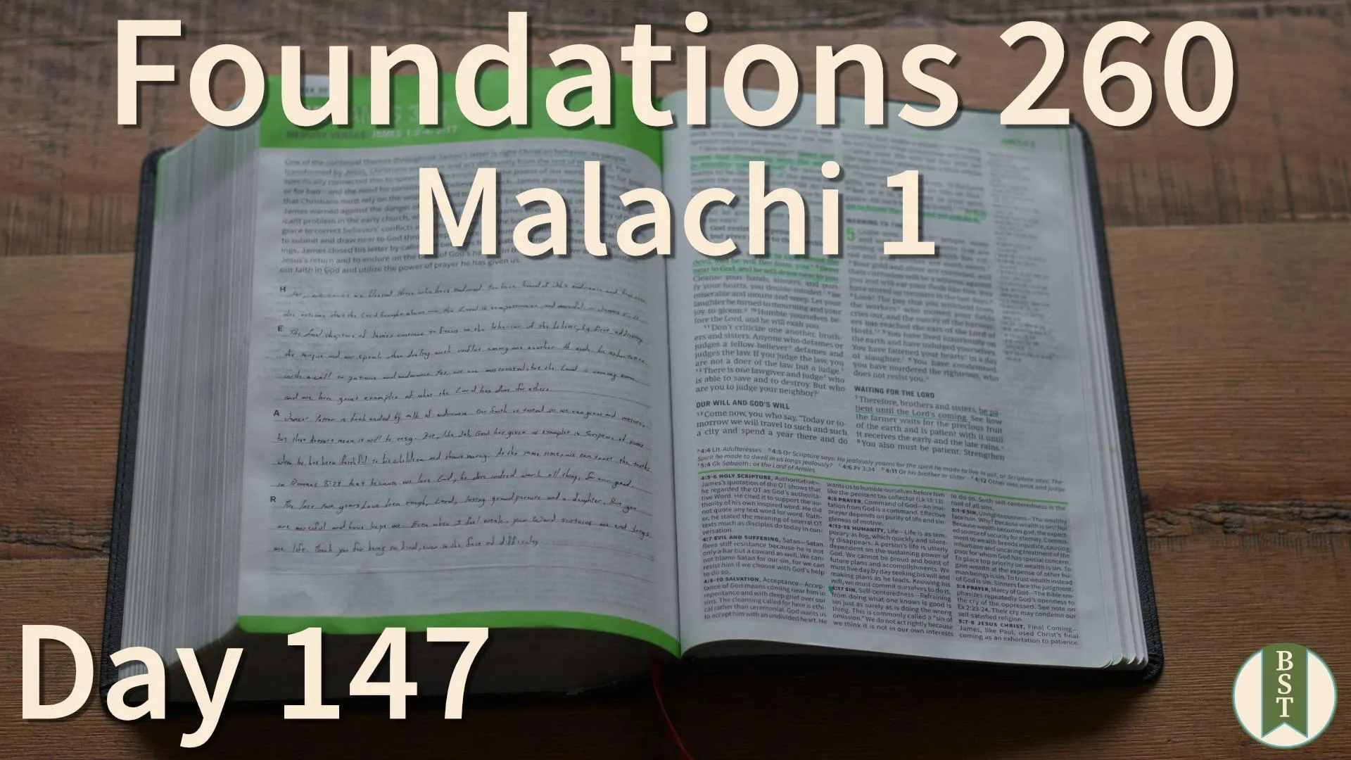 F260 Bible reading plan graphic for Day 147: Malachi 1