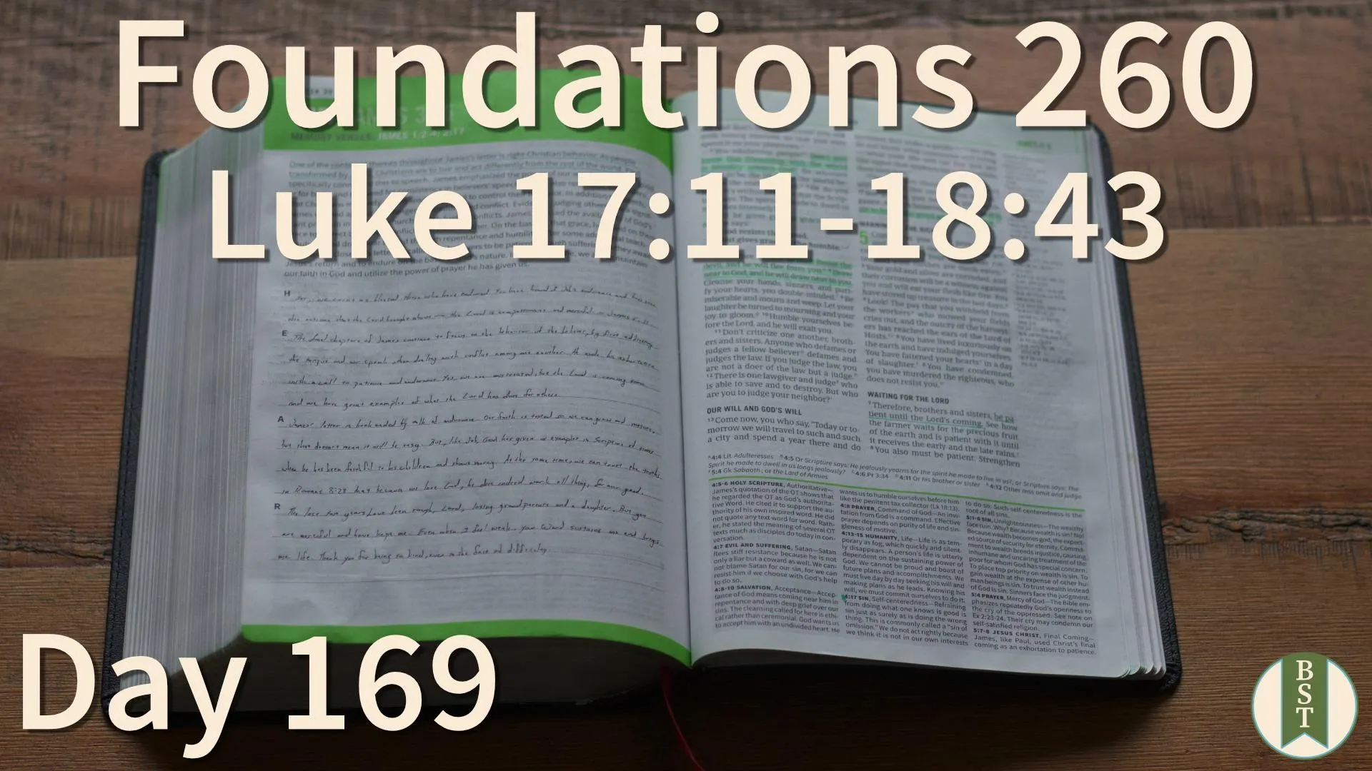 F260 Bible reading plan graphic for Day 169: Luke 17:11-18:43
