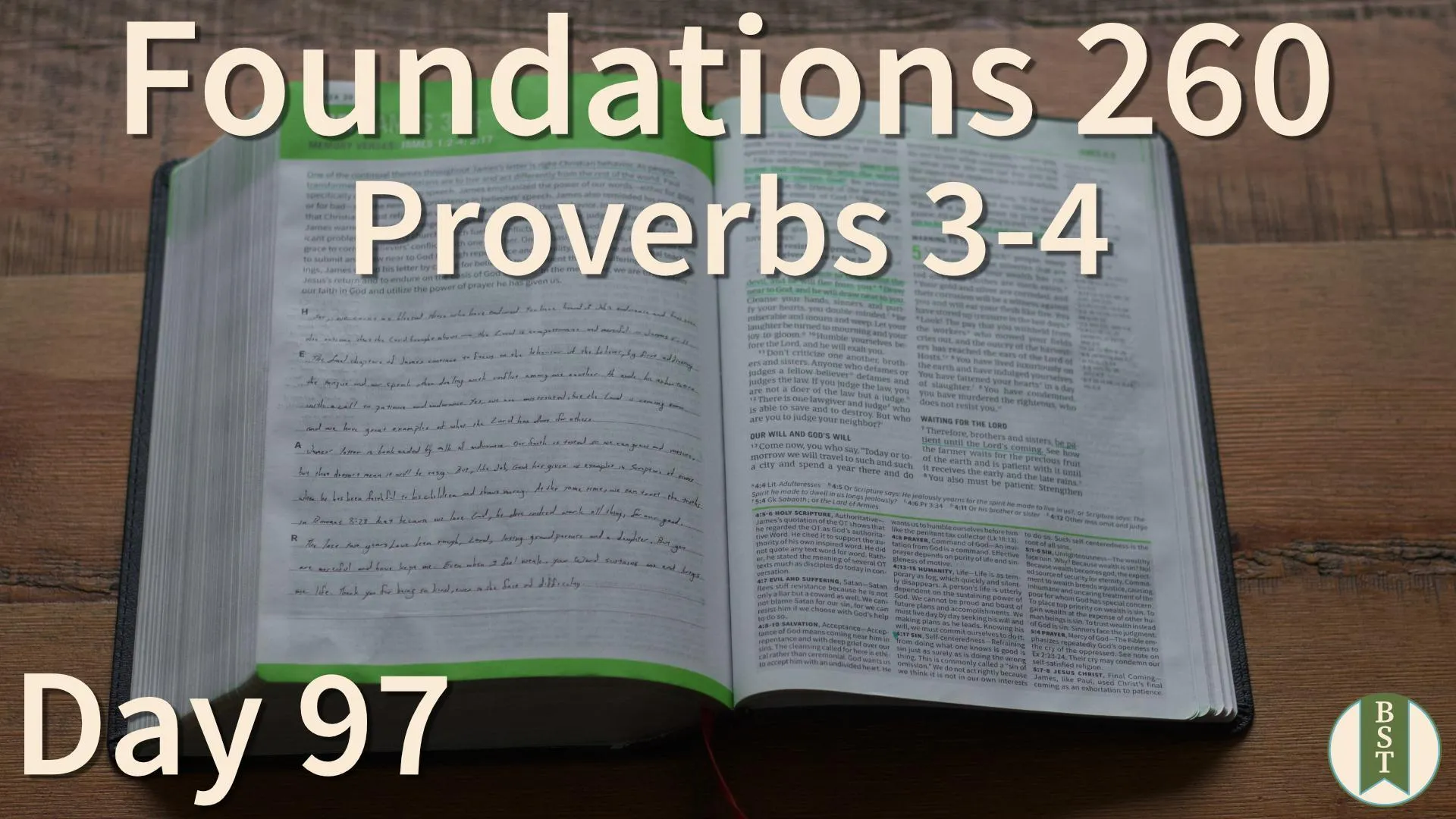 F260 Bible reading plan graphic for Day 97: Proverbs 3-4
