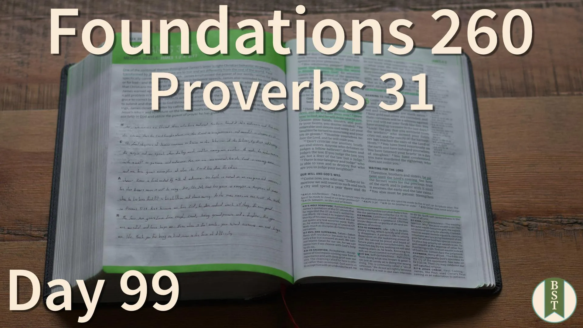 F260 Bible reading plan graphic for Day 99: Proverbs 31