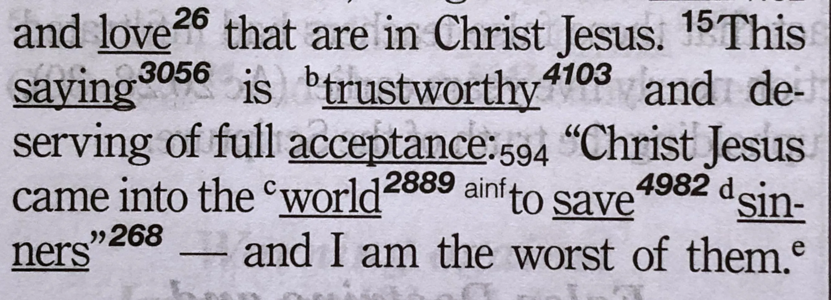 1 Timothy 1:15 in the CSB Key Word Study Bible