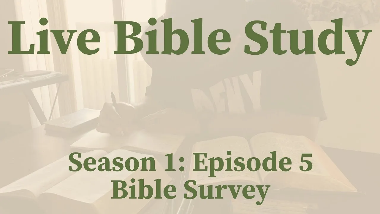 Livestream Bible study session demonstrating a Bible survey
