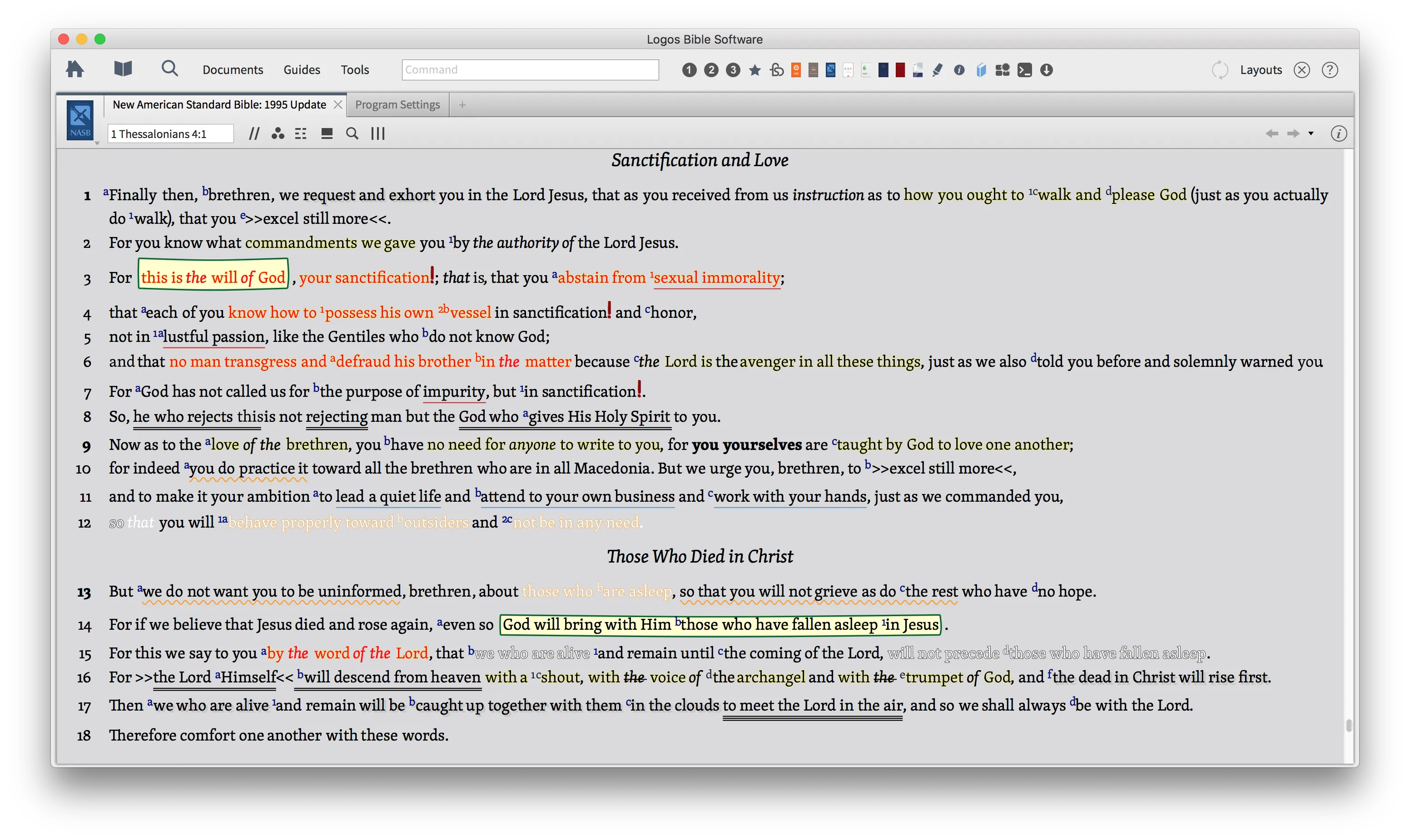 Custom Inductive Markings in Logos Bible Software