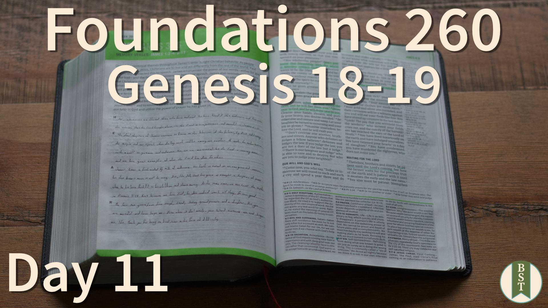 F260 Day 11: Genesis 18-19