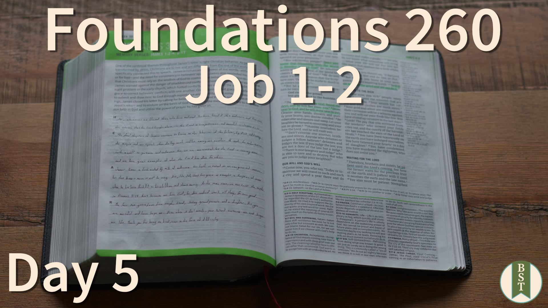 F260 Day 5: Job 1-2