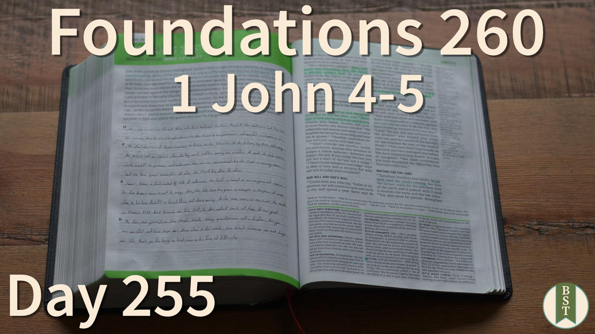 F260 Day 255: 1 John 4-5