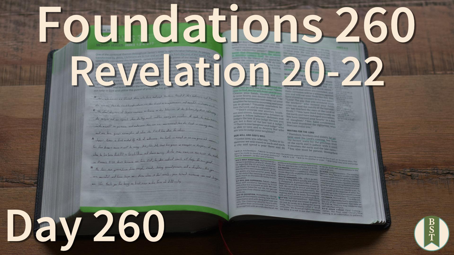 F260 Day 260: Revelation 20-22