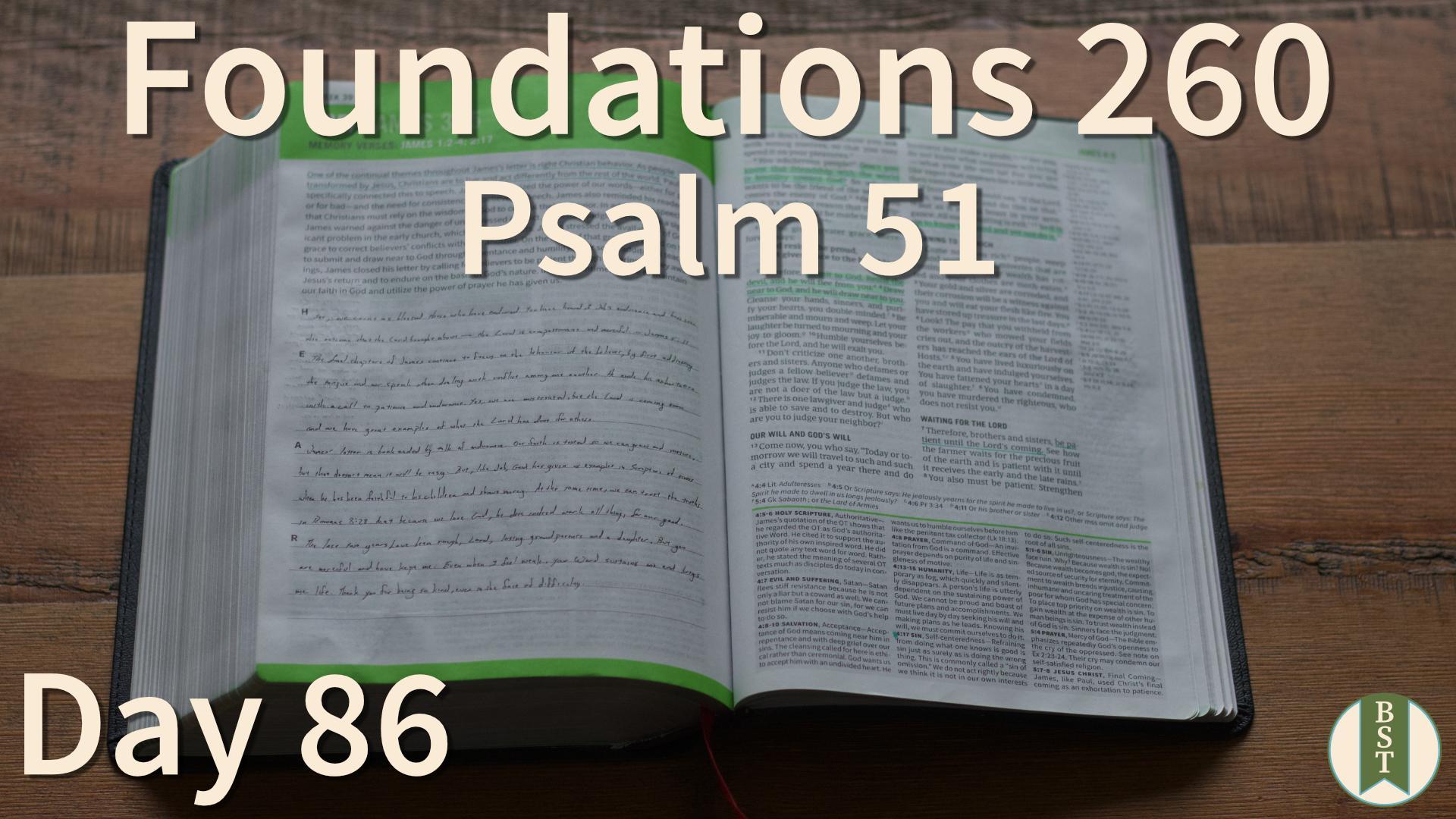 F260 Day 86: Psalm 51