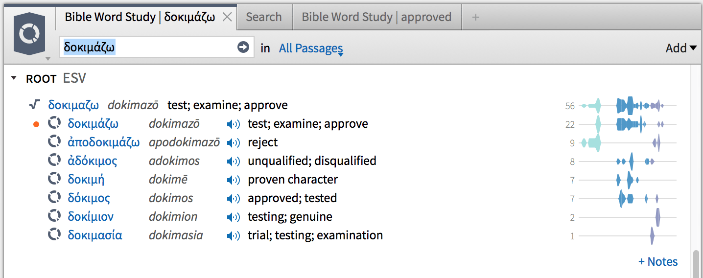 Logos Bible Software - Bible Word Study Guide: Root Report